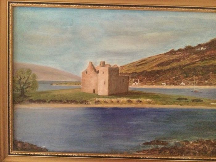 Art - Vintage Oil on Board ( M. Ballentine )