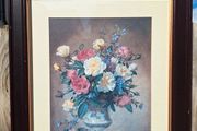 Vintage Albert Williams Framed Floral Print Cottagecore / Grandmillennial Style