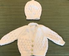 Baby Cardigan & Hat 0 to 3 months