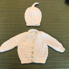 Baby Cardigan & Hat 0 to 3 months