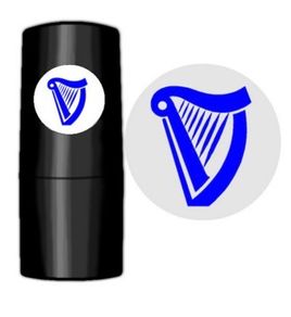 Ball Stamp - Blue Harp
