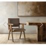 dining chairs - Grey oak frame | Luxurious leather seat and back | Mid-Century design | Rustic luxe style with Scandinavian edge Image 3