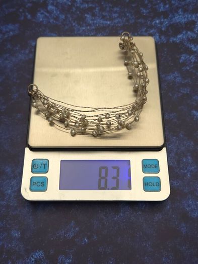 Vintage 925 Sterling Silver & Freshwater Pearls Bracelet