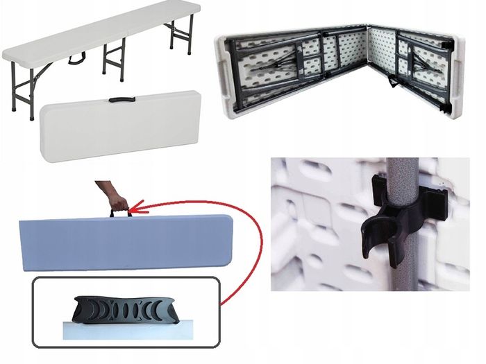 FREE delivery 6ft (180cm) Compact folding table (catering/market/worktop)