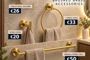 Aqua brushed brass accessories range (can be sold separate see below for prices)