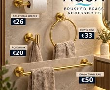 Aqua brushed brass accessories range (can be sold separate see below for prices)