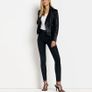Black Molly Coated Mid Rise Skinny Jeans - January Clearance Image 2