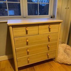 IKEA 5 drawer solid birch dresser - bjorksnas
