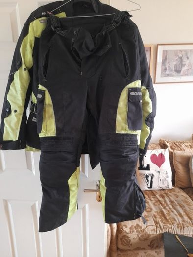 Selection of quality motorbike jackets,  trousers,  helmets  , and boots ..