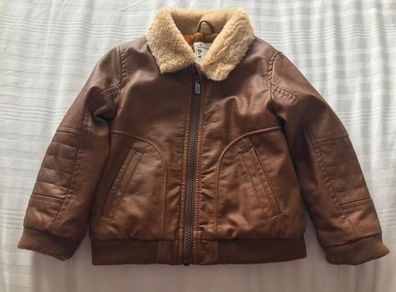 Boys Brown Leather Jacket