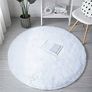 Round Rugs for Bedrooms Fluffy Living Room Circle Area Rug Soft Shaggy Carpet for Kids Room Floor Mat (Grey, 80cm) Image 3