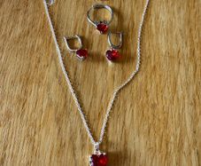 Silver 925 Heart set