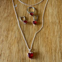 Silver 925 Heart set