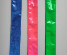 3x Reflective Slap On Wristbands  Green,Blue,Pink