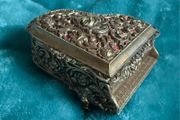 Vintage Grand Piano Jewelry Box, Gold Tone with Red Velvet Japan