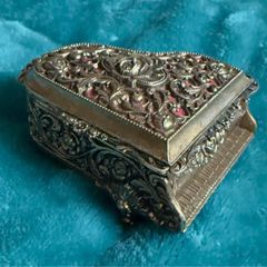 Vintage Grand Piano Jewelry Box, Gold Tone with Red Velvet Japan