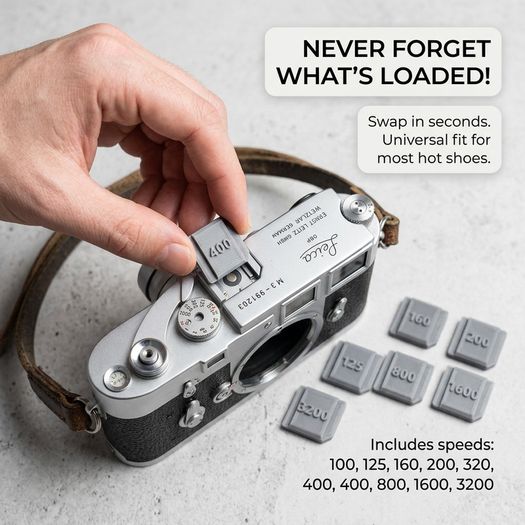Leica ISO film speed hotshoe cover (hot or cold shoe)
