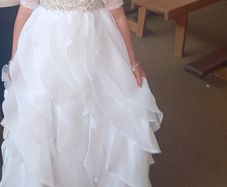 communion dress with cardigan