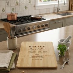 Recipe for a Happy Kitchen Bamboo Board
