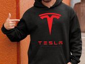 Tesla Hoodie tesla logo printed hoodie for adults and kids