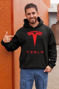 Tesla Hoodie tesla logo printed hoodie for adults and kids