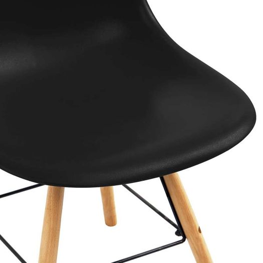 3 Piece Dining Set Plastic Black