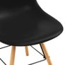 3 Piece Dining Set Plastic Black Image 10