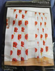 Poppy design curtains 66" x 72"