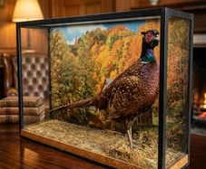 antique taxidermy pheasant