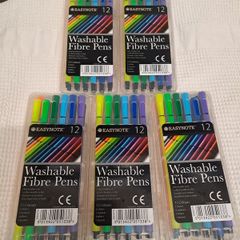 5 Packs Washable Fibre Pens