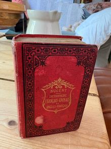 Antique Miniature French - English Dictionary