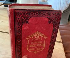 Antique Miniature French - English Dictionary