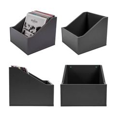Record Storage Box 100 LP Dark Grey