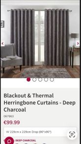 Charcoal curtains 90x90 PRICE DROP