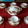 13 Piece Royal Albert Old Country Roses Bone China Gold Gilt Soup Coupe Set With Lidded Tureen Made In England Image 7