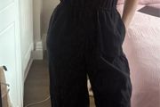 H&amp;M black jumpsuit size 8 ruffle