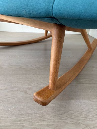 Kolton Rocking Chair Teal Blue - Made.com