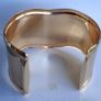 Gold Rim V Dip Cuff Bangle Image 7