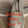 flats Micheal Kors grey leather shoes size 7 Image 2