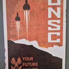 Vintage Style  Metal Sign. HALO, the master cheif.