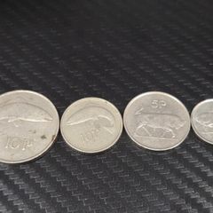 old Irish coin set 5p and 10p