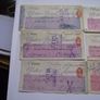 A Collection of 9 Vintage Cheques from Ulster Bank (1890-1959) Image 2