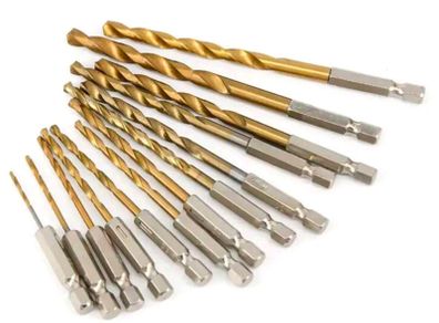 13pcs drill bits set a few are very small sized 1.5 to 6.5mm