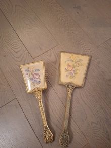 Vintage hairbrush and matching mirror
