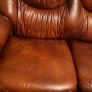 Brown Leather 2 & 3 Seater Sofa Image 3