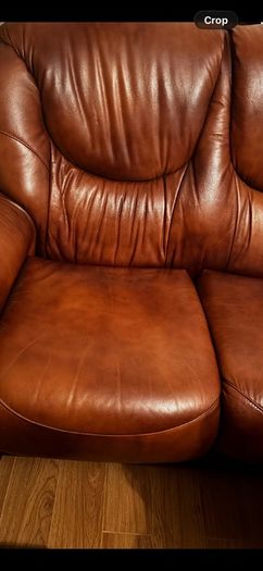 Brown Leather 2 & 3 Seater Sofa