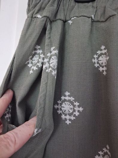 CoOrd Set - Trousers Waistcoat - Sage Green - UK 12 - Cotton Linen mix