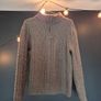 Blarney Country Heritage Irish Cable Knit Half Zip Jumper Grey Size S Image 2