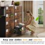 Fabric Chest of Drawers - Canvas Storage Unit with 8 Large Drawers Label Cards, Side Pocket & Hook for Living Room, Hallway, Bedroom Image 2