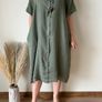 Linen Dress Size Uk 14 Image 3